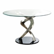 Furniture of America Halliway Stainless Steel 5-Piece Dining Set in Silver