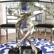 Furniture of America Halliway Stainless Steel 5-Piece Dining Set in Silver