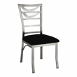 Furniture of America Halliway Stainless Steel 5 Piece Round Dining Set in Silver