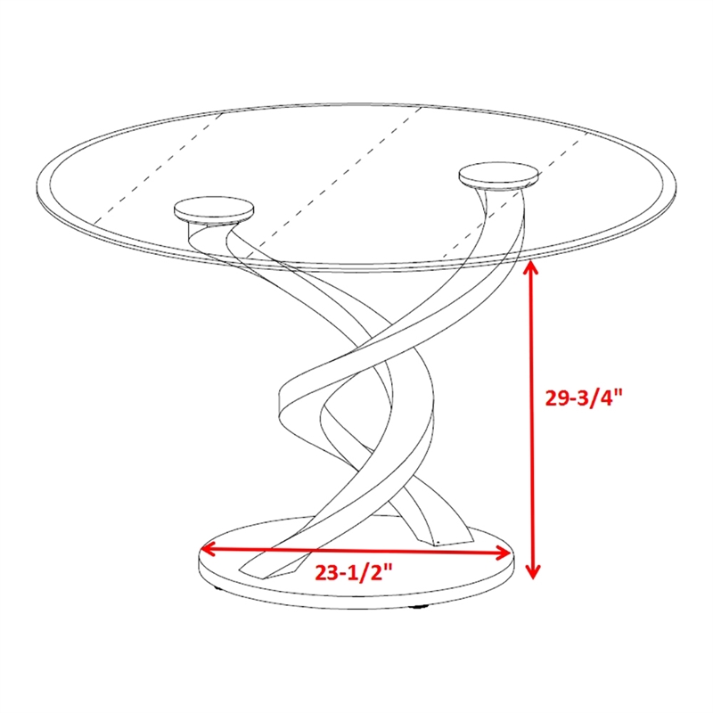 Furniture of America Halliway Stainless Steel 5 Piece Round Dining Set in Silver