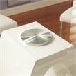 Furniture of America Moya Round Tempered Glass Top Dining Table in White