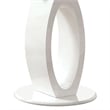 Furniture of America Moya Round Tempered Glass Top Dining Table in White