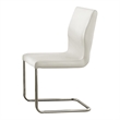 Furniture of America Moya Faux Leather Dining Chair in White (Set of 2)