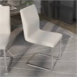 Furniture of America Moya Faux Leather Dining Chair in White (Set of 2)