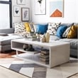 Furniture of America Lazer Geometric Wood Coffee Table in Glossy White