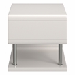 Furniture of America Lazer Geometric Wood End Table in Glossy White