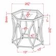 Furniture of America Annette Contemporary Metal End Table in Chrome