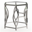 Furniture of America Annette Contemporary Metal End Table in Chrome