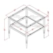 Furniture of America Venzini Square Metal End Table in Chrome