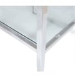 Furniture of America Venzini Square Metal End Table in Chrome