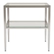 Furniture of America Venzini Square Metal End Table in Chrome