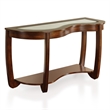 Furniture of America Tunton Solid Wood 1-Shelf Console Table in Dark Cherry