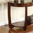 Furniture of America Tunton Solid Wood 1-Shelf Console Table in Dark Cherry