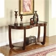 Furniture of America Tunton Solid Wood 1-Shelf Console Table in Dark Cherry