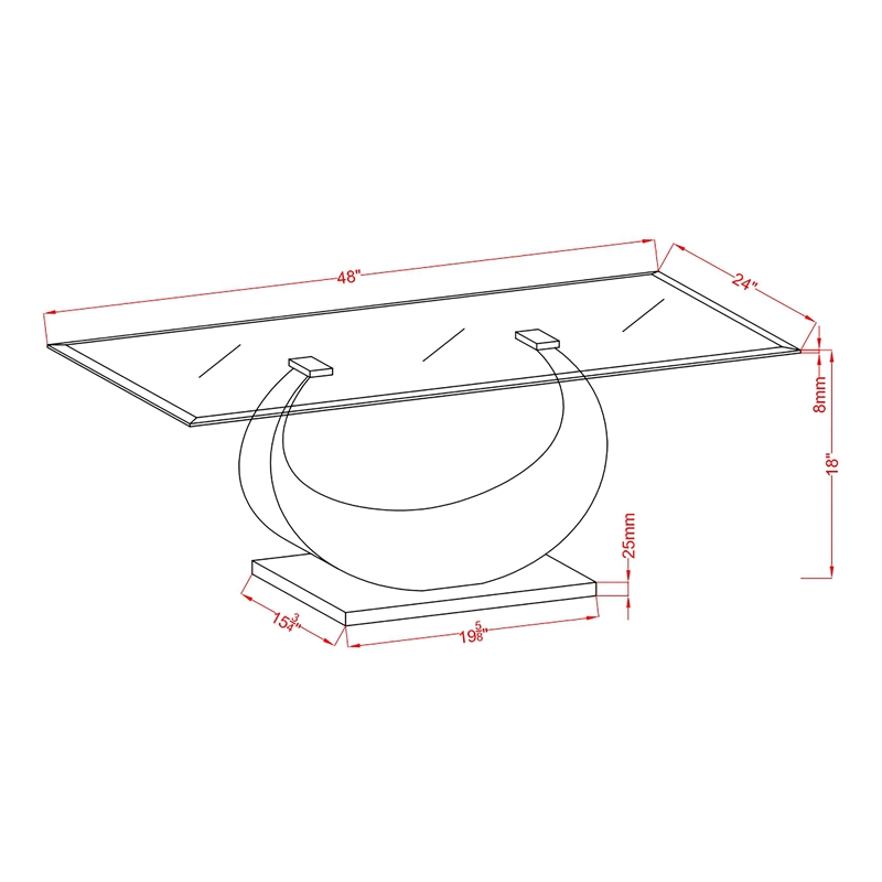 Furniture of America Suse Glass Top Coffee Table in Silver Satin Plated