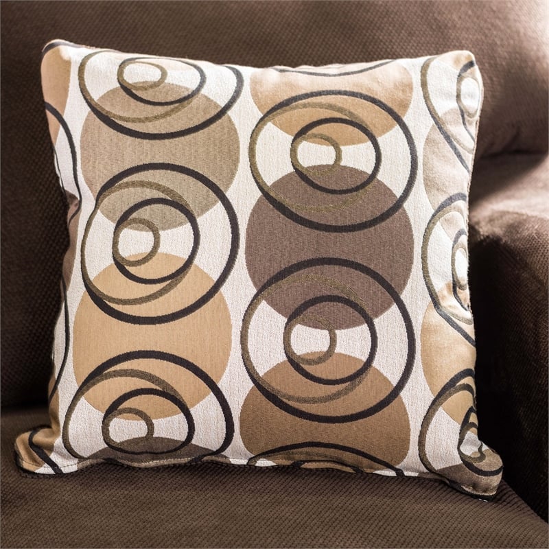 Furniture of America Tremble Transitional Fabric Upholstered Sofa in Chocolate