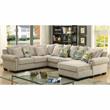 Furniture of America Ellington Transitional Fabric Sectional in Beige