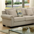 Furniture of America Ellington Transitional Fabric Sectional in Beige