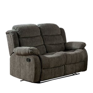 furniture of america enrique transitional chenille fabric reclining loveseat