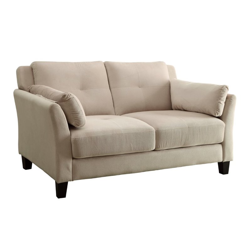 Furniture of America Trevon Contemporary Fabric Tufted Loveseat in