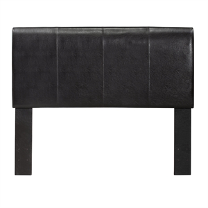 furniture of america mevea contemporary faux leather panel headboard in espresso