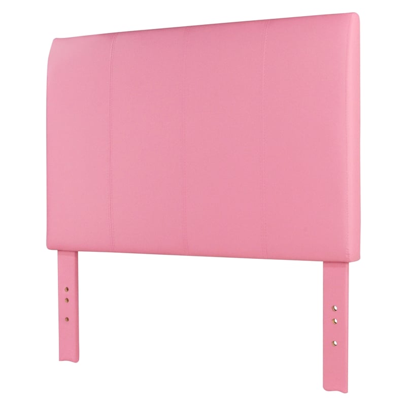 Furniture of America Mevea Faux Leather Full/Queen Panel Headboard in Pink