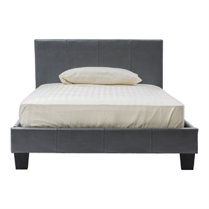 furniture of america ramone fabric cal king platform bed in gray