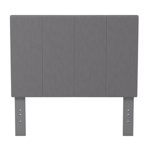 furniture of america ramone contemporary fabric upholstered panel headboard in gray