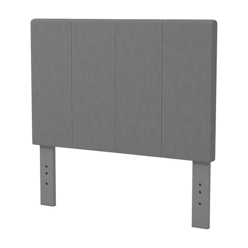 Furniture of America Ramone Contemporary Fabric Twin Headboard in Gray