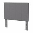 Furniture of America Ramone Contemporary Fabric Twin Headboard in Gray