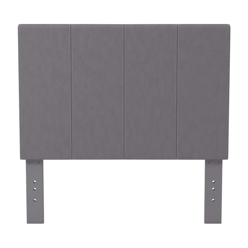 Furniture of America Ramone Contemporary Fabric Twin Headboard in Gray