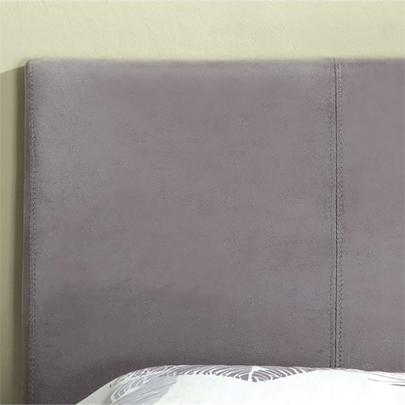 Furniture of America Ramone Contemporary Fabric Twin Headboard in Gray