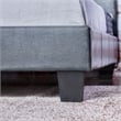 Furniture of America Ramone Faux Leather King Platform Bed in Gray