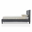 Furniture of America Ramone Faux Leather King Platform Bed in Gray