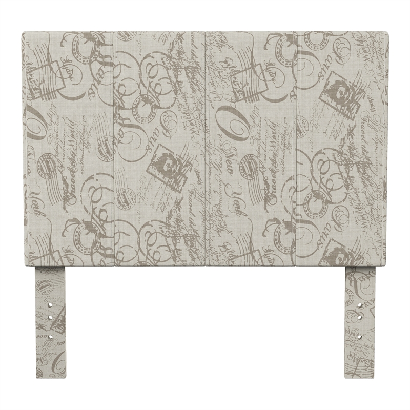 Furniture of America Ramone Fabric Full/Queen Headboard in Beige