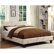 Furniture of America Ramone Fabric Queen Platform Bed in Beige