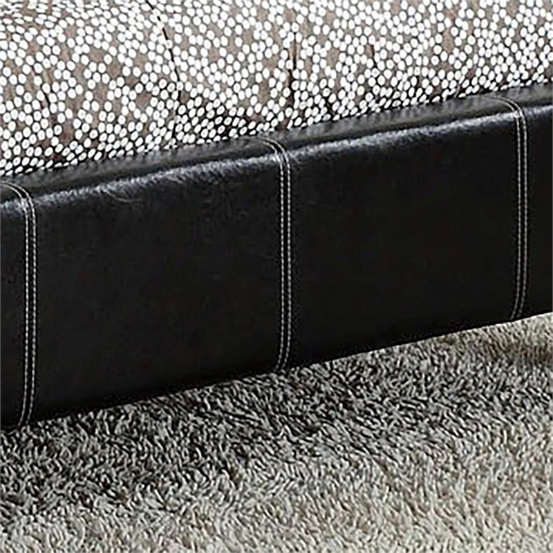 Furniture of America Sentrium Faux Leather Full Platform Bed in Espresso