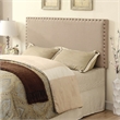 Furniture of America Manetta Fabric Upholstered Full/Queen Headboard in Ivory