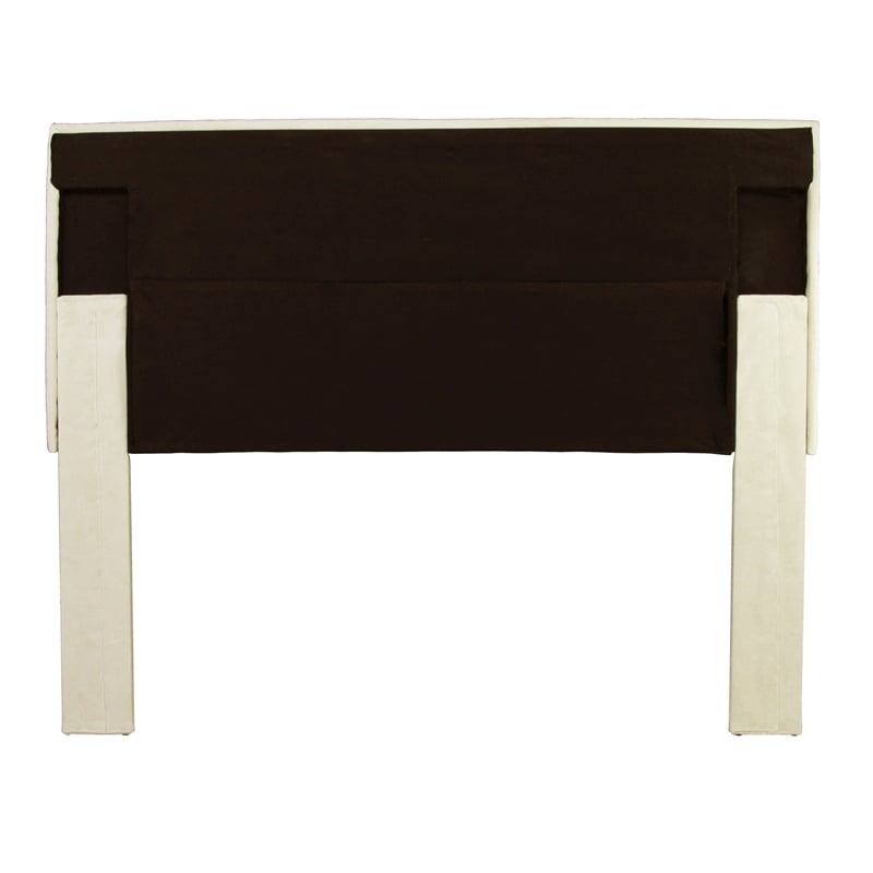 Furniture of America Hellan Fabric Upholstered Full/Queen Headboard in Ivory