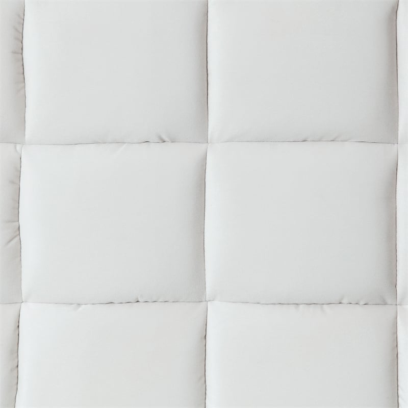 Furniture of America Hellan Fabric Upholstered Full/Queen Headboard in Ivory