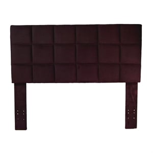 Furniture of America Hellan Fabric Upholstered Full/Queen Headboard in Purple