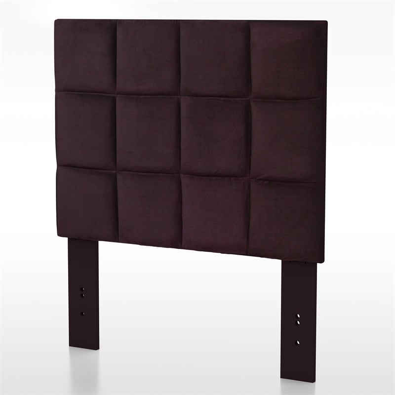 Furniture of America Hellan Fabric Upholstered Twin Headboard in Purple