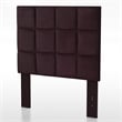 Furniture of America Hellan Fabric Upholstered Twin Headboard in Purple