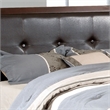 Furniture of America Sirius Solid Wood Tufted King Bed in Brown Cherry