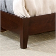 Furniture of America Sirius Solid Wood Tufted King Bed in Brown Cherry