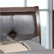 Furniture of America Sirius Solid Wood Tufted King Bed in Brown Cherry