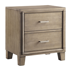 furniture of america sirius 2 drawer contemporary wooden nightstand