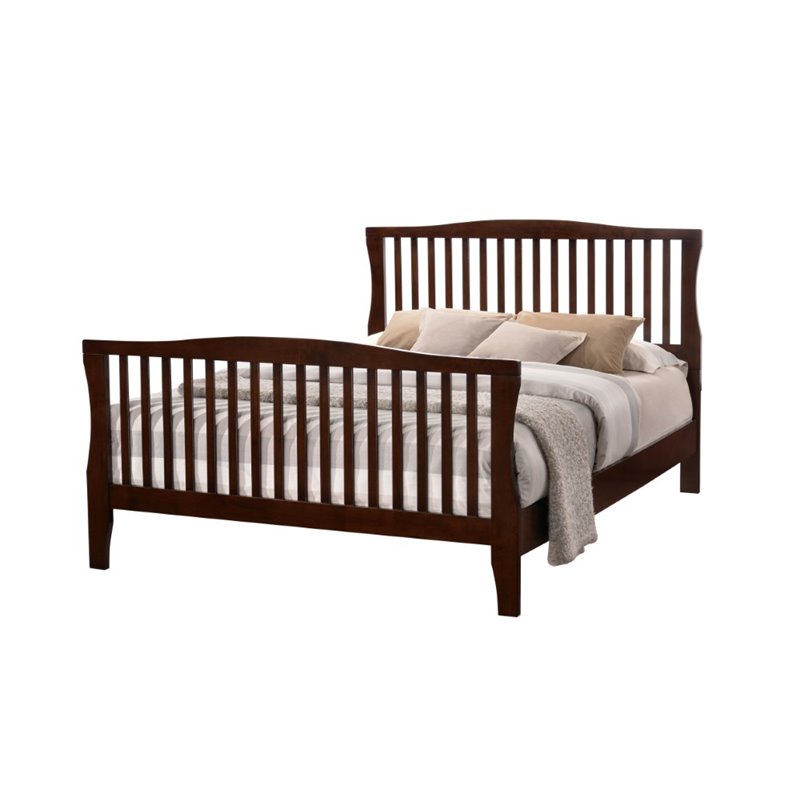 Furniture Of America Chase Queen Slat Bed In Brown Cherry Idf 7070q Furniture Of America Chase Queen Slat Bed In Brown Cherry