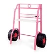 Furniture of America Ramirez Traditional Metal Desk with Stool in Pink