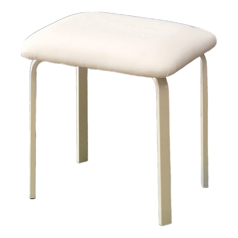 Furniture of America Ramirez Traditional Metal Desk with Stool in White